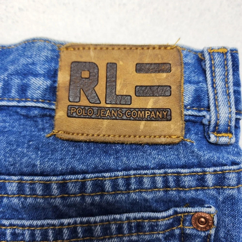Ralph Lauren Polo Jeans Boys 16 Denim Carpenter Wide Leg Flag Heritage 28x28
